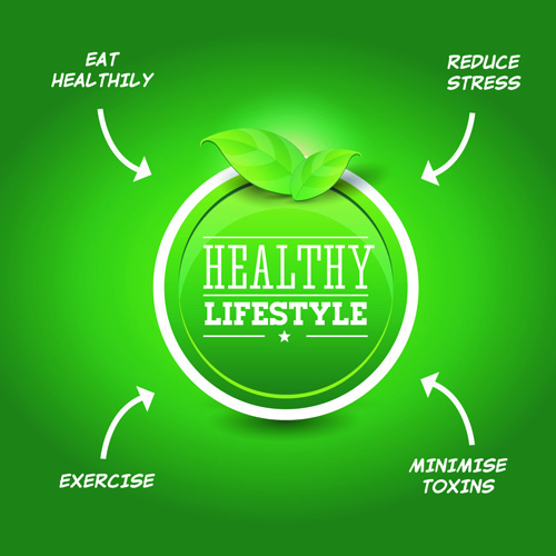 Creative Healthy Food Labels vector 04