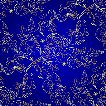 Vintage Gold Floral ornaments 01