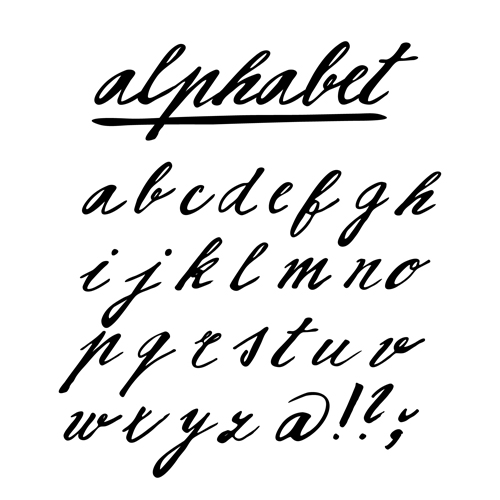 hand drawn creative alphabet 