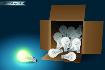Idea infographics with Bulb vector graphic 01