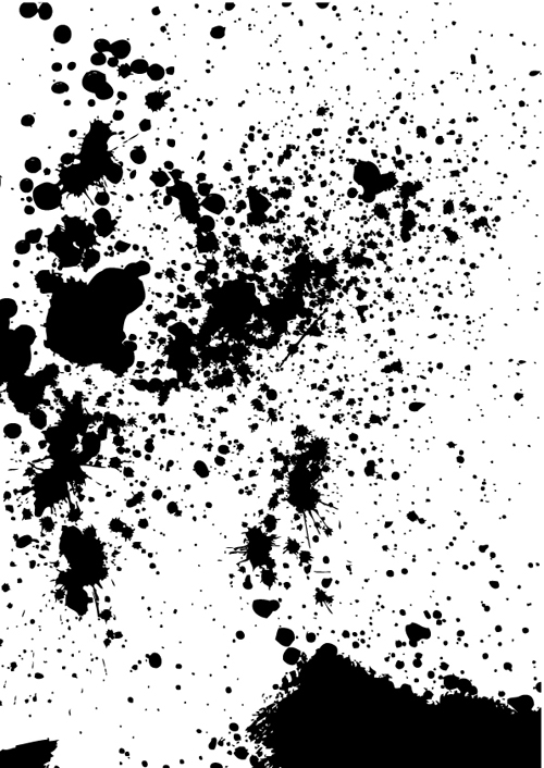 Elements of Ink splash background vector set 03
