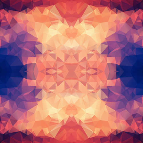 Kaleidoscope geometric shapes background vector material 02