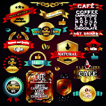 Vintage Label food vector 02