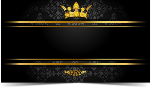 Luxury VIP golden with dark background vector 04