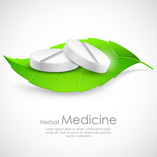 refreshing medical herbal background 