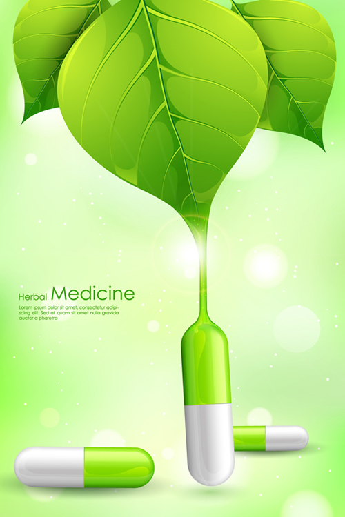 herbal medical vector background 02 Refreshing herbal medical vector background 02