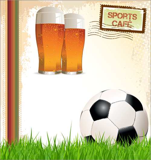 Retro beer poster desgin elements vector 01