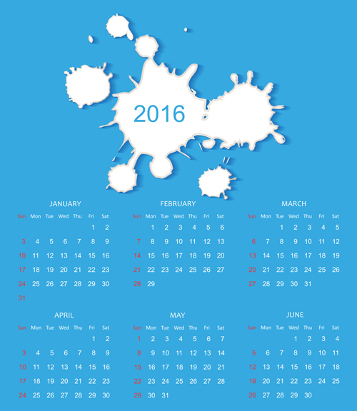 simple calendar 2016 