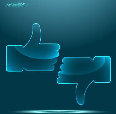 Transparent glass gesture vector