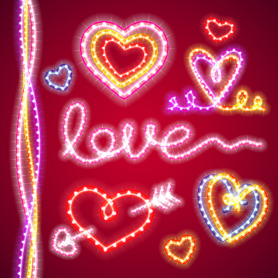 valentines love lights elements 