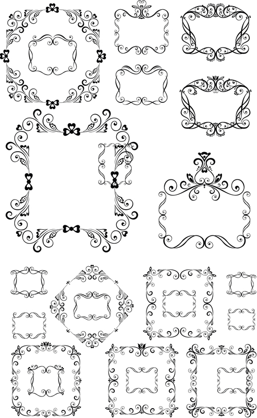 Various templates swirl frame 