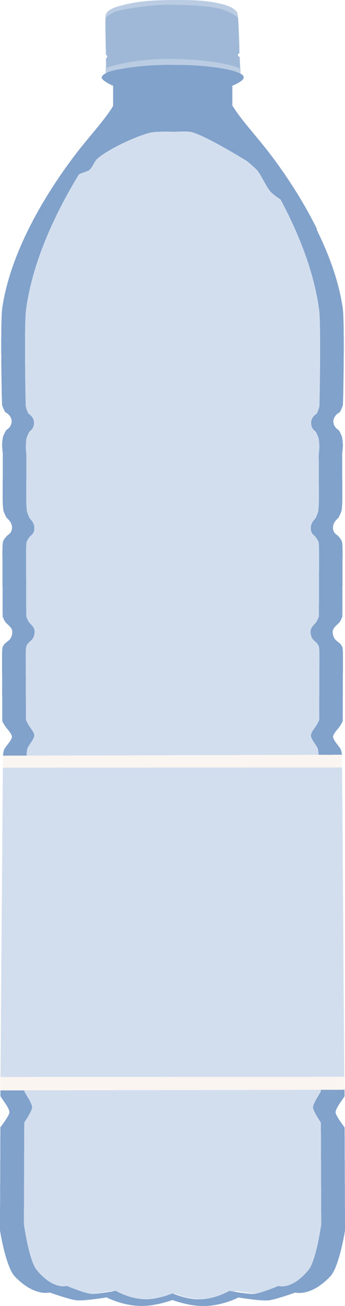 Vector water bottle template material 03