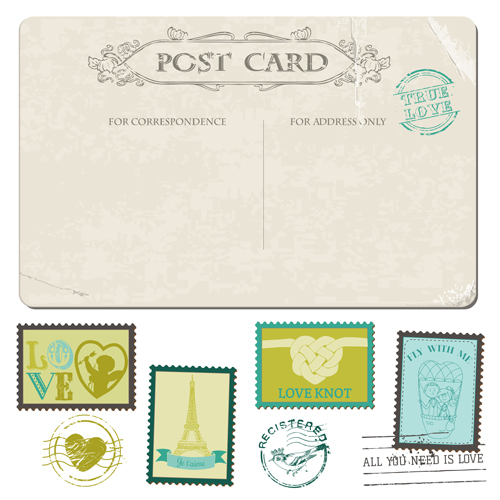 wedding vintage postage stamps 