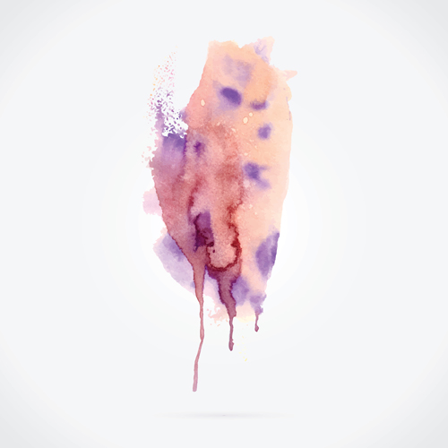 Watercolor grunge effect vector material 06