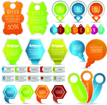 Web elements vector Illustration set 02