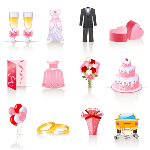 Wedding vector icons