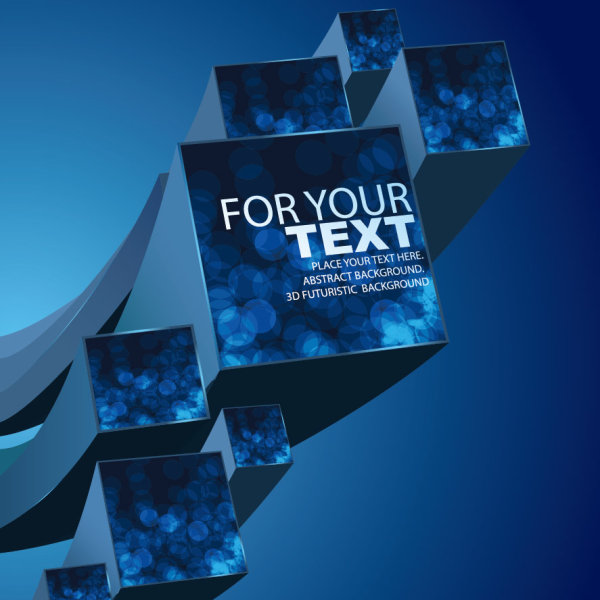 Dynamic 3D Abstract background vector set 02