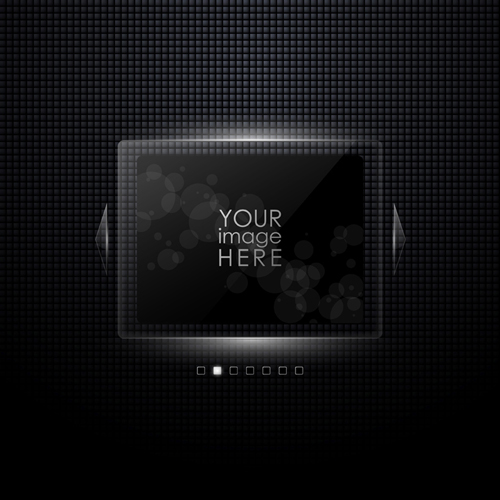 black glass frames vector background 04