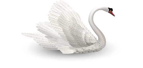 Vivid swans elements vector 03