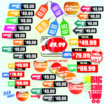Big sale price tag creative vector 03