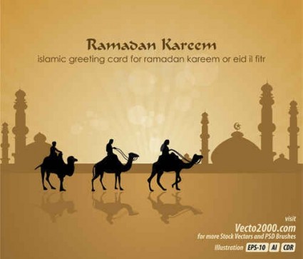 Mosque with camels background vector design Mosque with camels background vector design