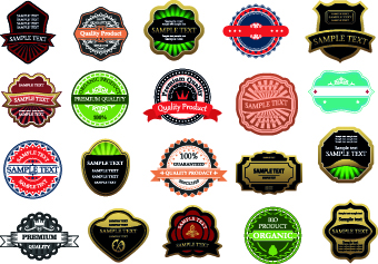 Exquisite labels decorative design vector illustration 02