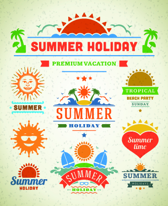 summer logo label holidays holiday 