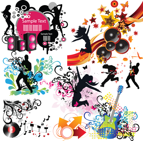 stylish music illustration graphic 
