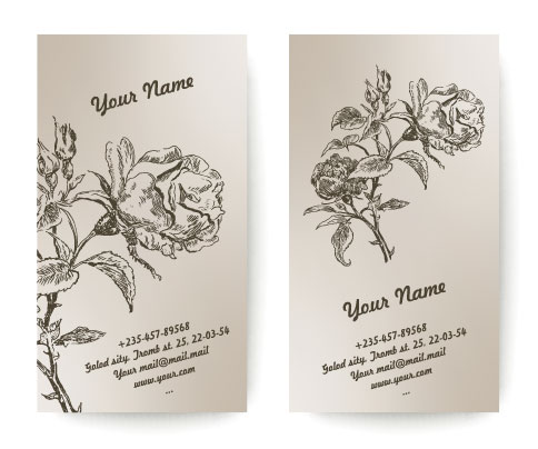 vintage flowers flower cards card 