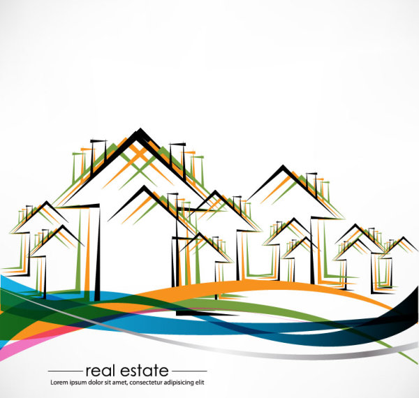 Real estate Building design elements vector 06