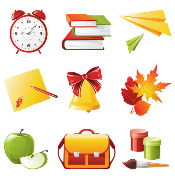 Elements of School design icon vector 04