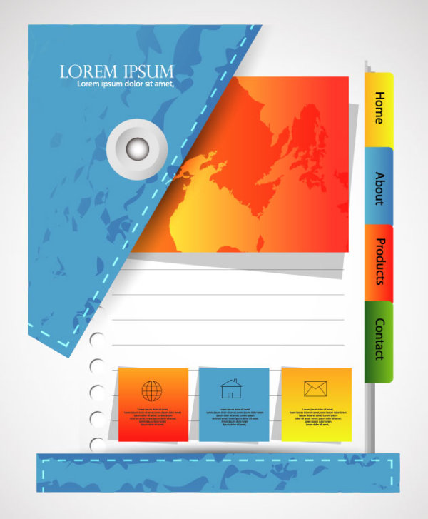 commonly color Label stickers vector set 02