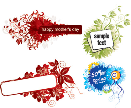 Modern Floral border vector