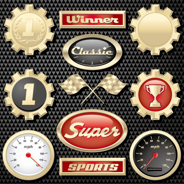 Racing Creative icons vector