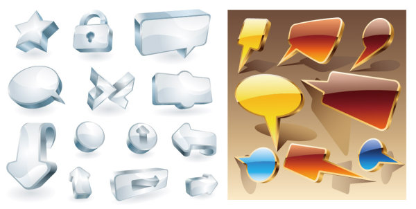 Cool 3D Icon vector