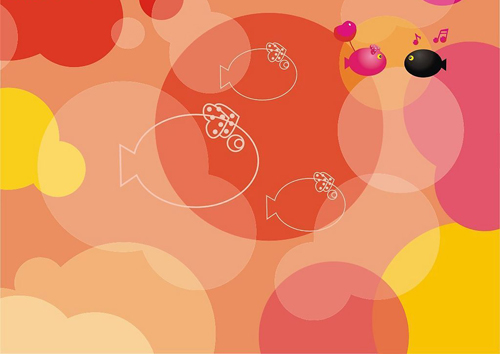 Cartoon fish background music art