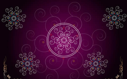 Decorative pattern background 1 vector