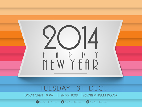 vector background new year creative background 2014 