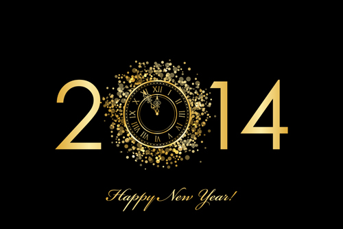 vector background new year new creative background 2014 