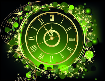 Shiny clock background vector 04