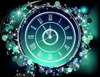 Shiny clock background vector 05
