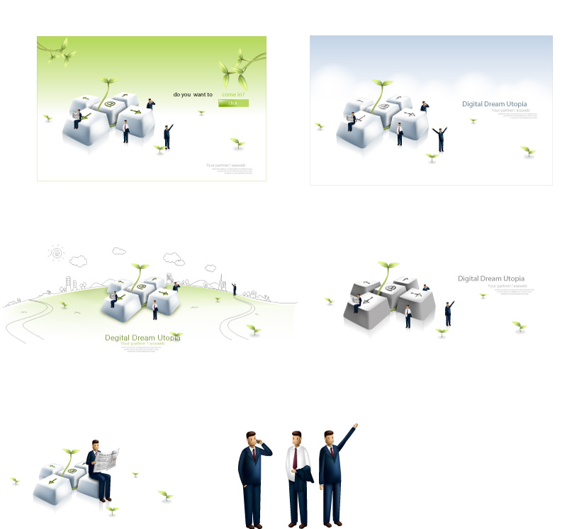 Business people illustration Vector