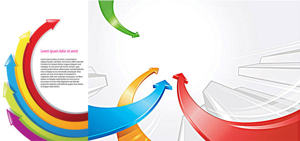 Background color arrow vector graphics