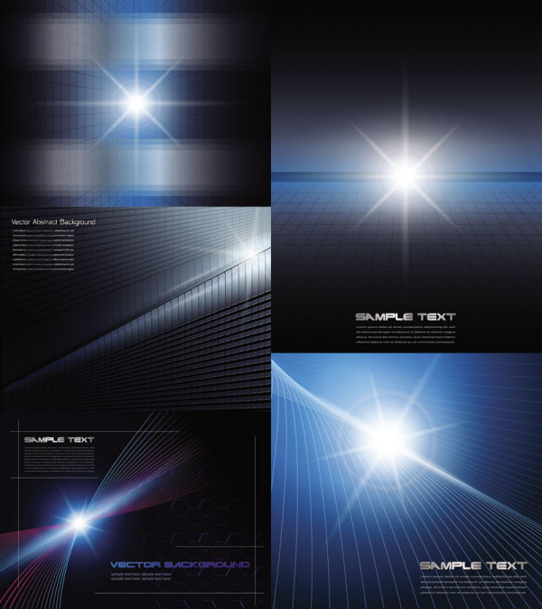 Dynamic light background vector