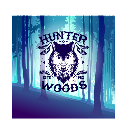 Animal logo illustration vintage vector material 03