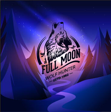 Animal logo illustration vintage vector material 06