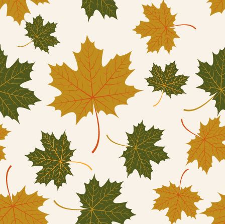 Autumn maple leaves vectors seamless pattern 02