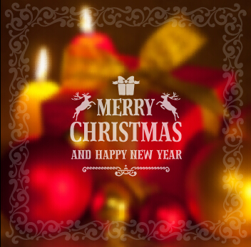 Blurred 2015 christmas and new year backgraound art 01