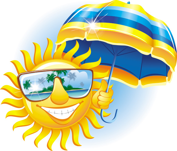 Cartoon sun smiley face vector design 02