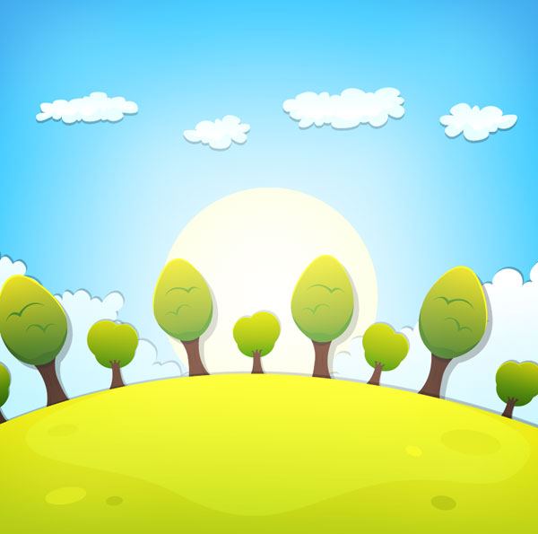 scenery clouds cartoon background vector background 